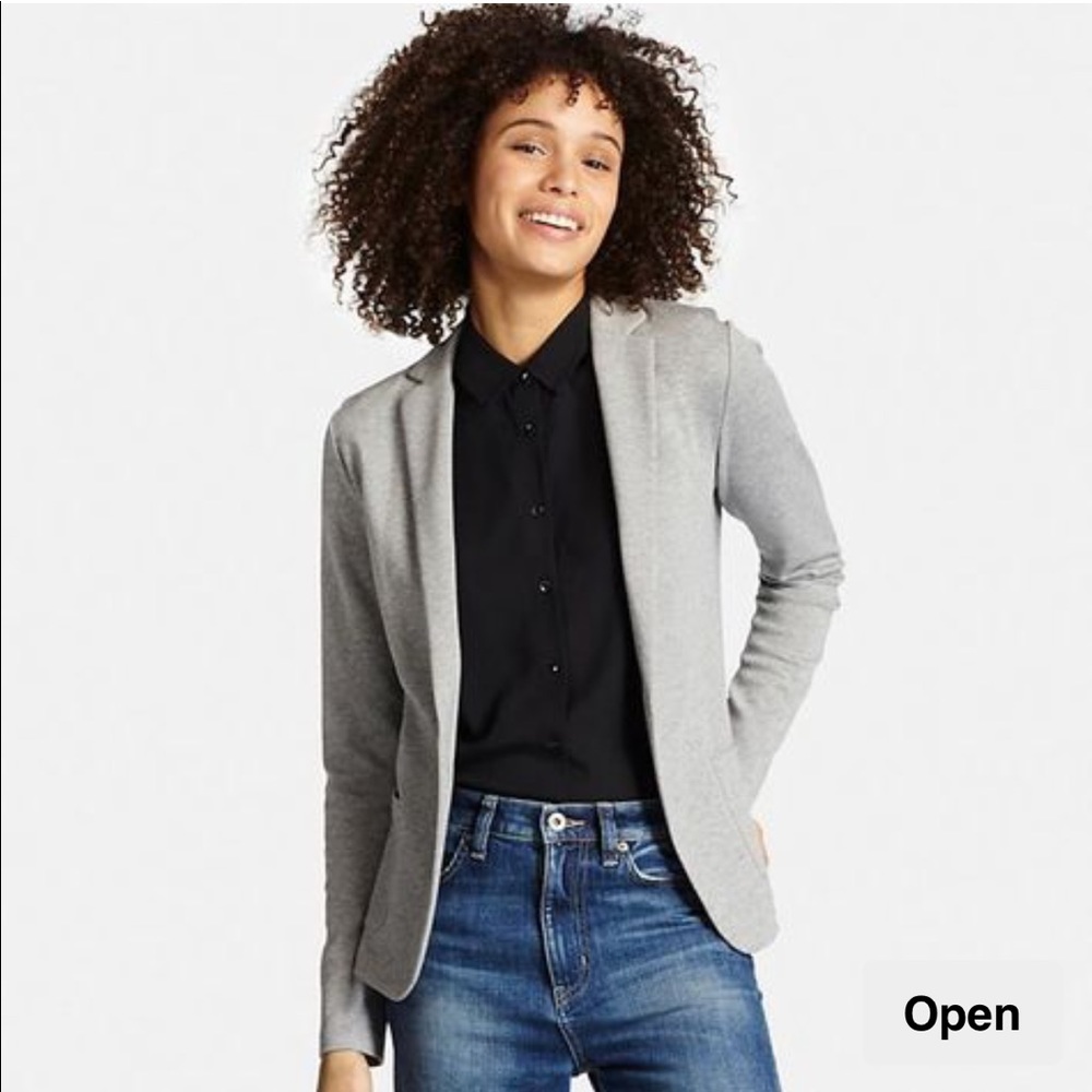 Uniqlo Soft Blazer in Light Gray